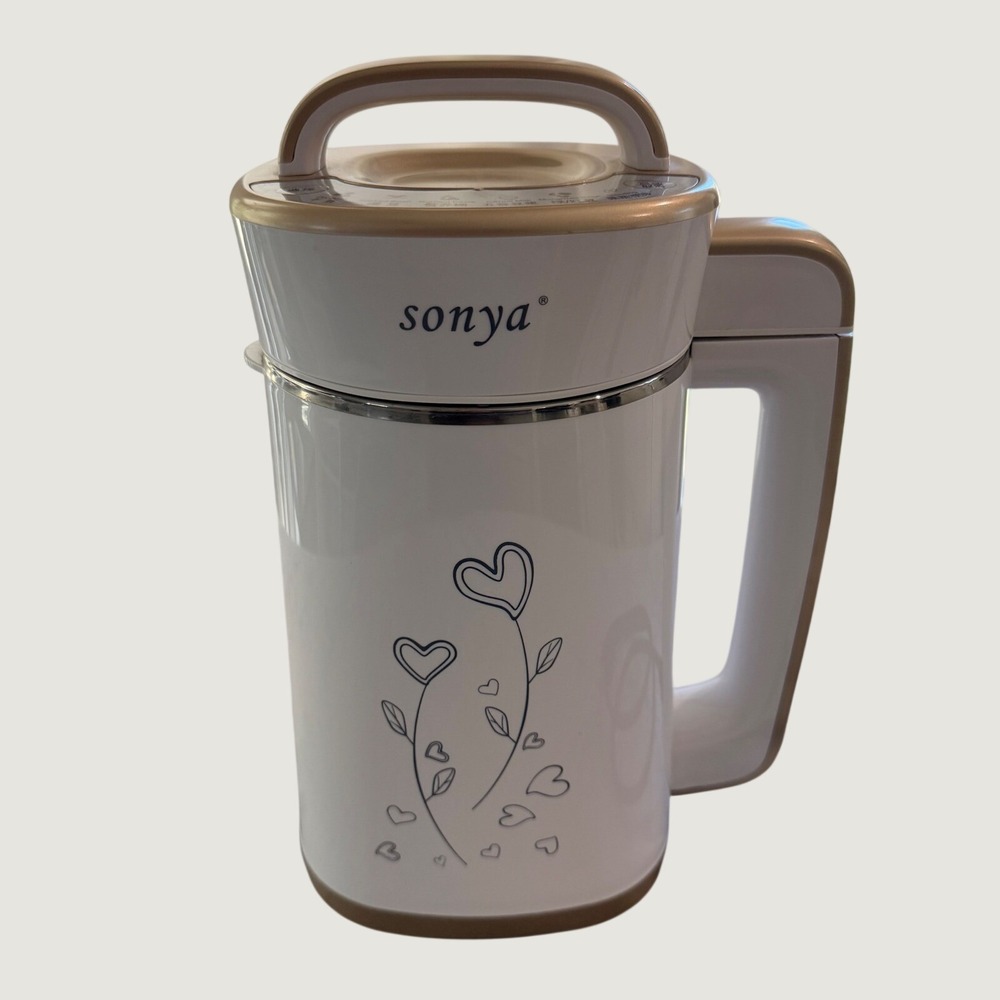 Sonya SYA-19A Soymilk Maker White Gold 1.3L Automatic Nut Milk Machine 800W